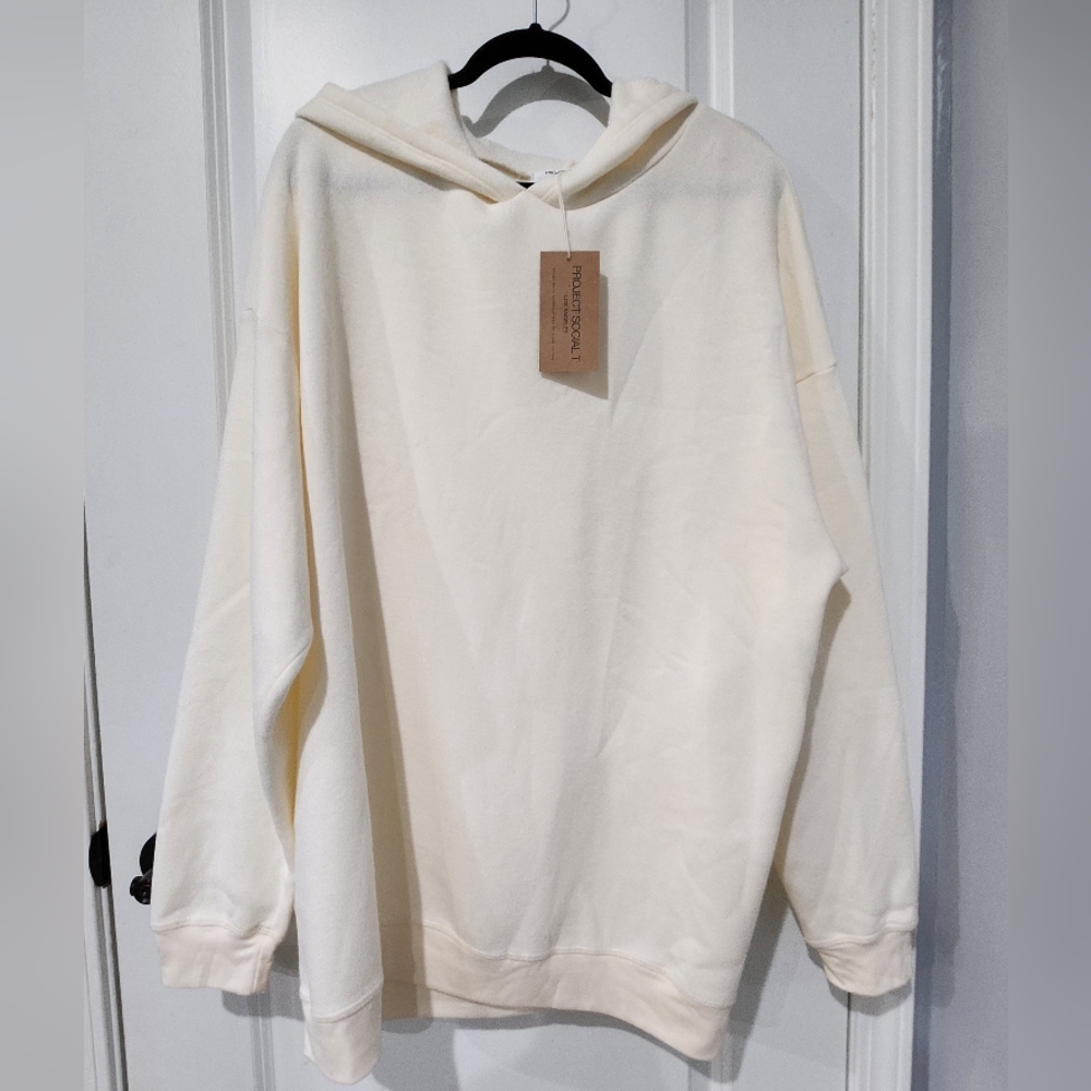 PROJECT SOCIAL T OVERSIZED HOODIE - COZY CREAM M/L